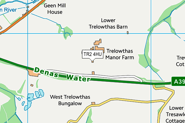 TR2 4HU map - OS VectorMap District (Ordnance Survey)