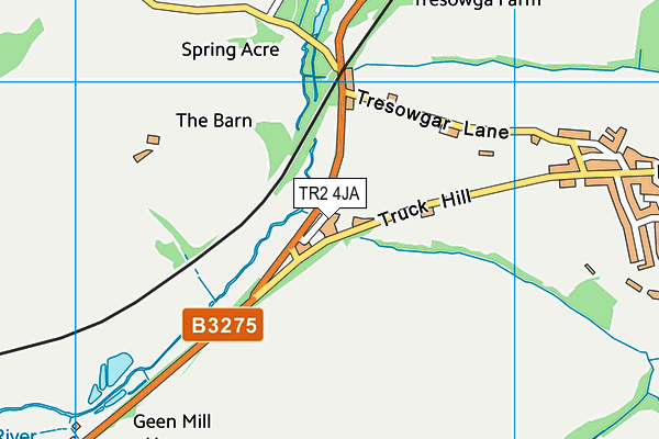 TR2 4JA map - OS VectorMap District (Ordnance Survey)