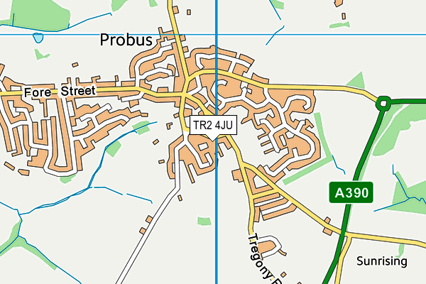 TR2 4JU map - OS VectorMap District (Ordnance Survey)