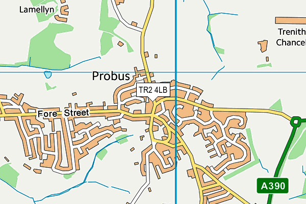 TR2 4LB map - OS VectorMap District (Ordnance Survey)