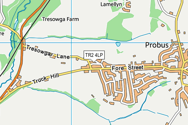 TR2 4LP map - OS VectorMap District (Ordnance Survey)