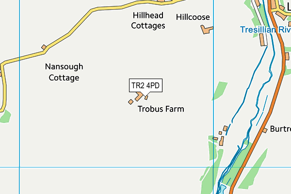 TR2 4PD map - OS VectorMap District (Ordnance Survey)