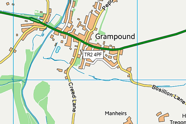 TR2 4PF map - OS VectorMap District (Ordnance Survey)