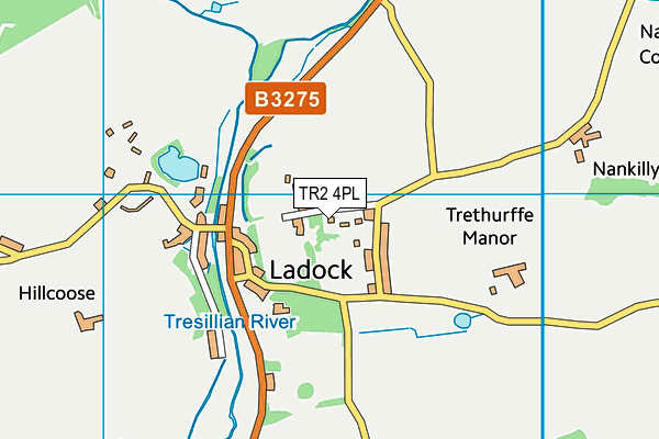 Ladock C of E School map (TR2 4PL) - OS VectorMap District (Ordnance Survey)