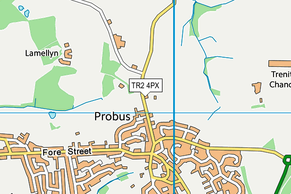 TR2 4PX map - OS VectorMap District (Ordnance Survey)