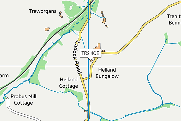 TR2 4QE map - OS VectorMap District (Ordnance Survey)