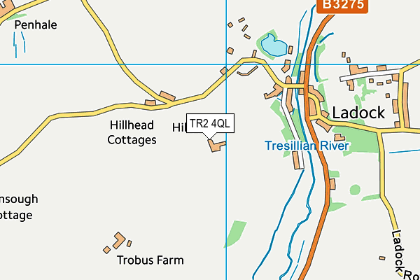 TR2 4QL map - OS VectorMap District (Ordnance Survey)
