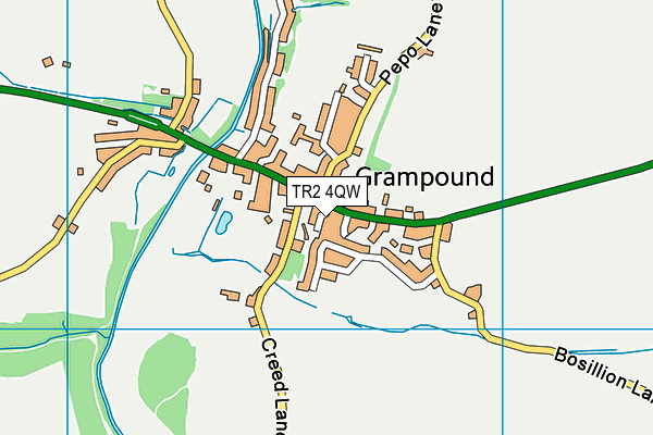 TR2 4QW map - OS VectorMap District (Ordnance Survey)