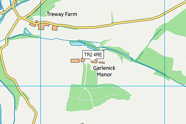 TR2 4RE map - OS VectorMap District (Ordnance Survey)