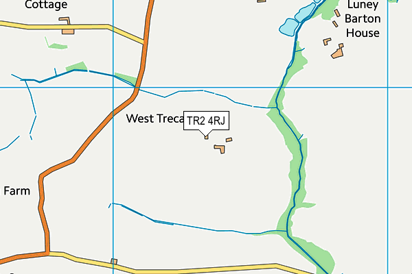 TR2 4RJ map - OS VectorMap District (Ordnance Survey)
