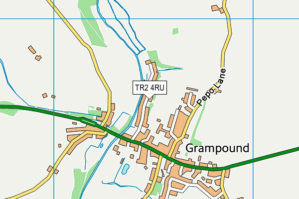 TR2 4RU map - OS VectorMap District (Ordnance Survey)