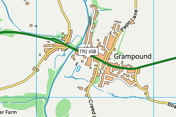 Grampound-With-Creed CofE Primary School map (TR2 4SB) - OS VectorMap District (Ordnance Survey)