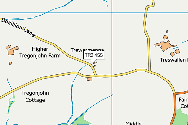 TR2 4SS map - OS VectorMap District (Ordnance Survey)