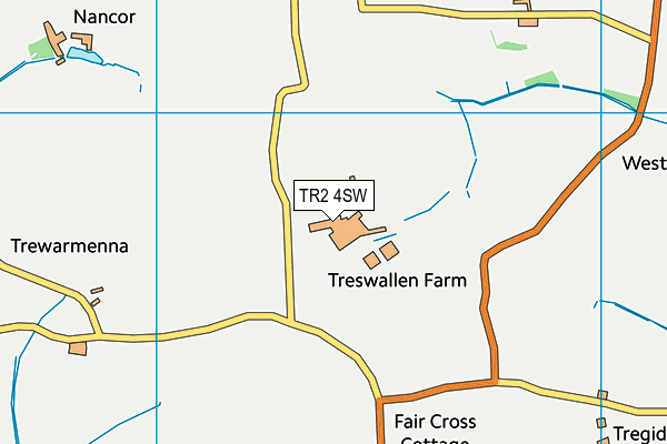 TR2 4SW map - OS VectorMap District (Ordnance Survey)