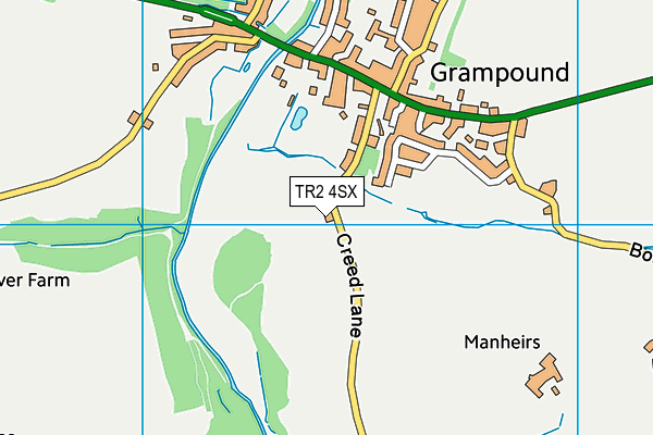 TR2 4SX map - OS VectorMap District (Ordnance Survey)