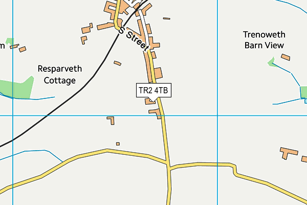 TR2 4TB map - OS VectorMap District (Ordnance Survey)