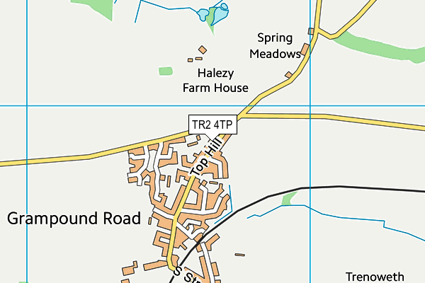 TR2 4TP map - OS VectorMap District (Ordnance Survey)