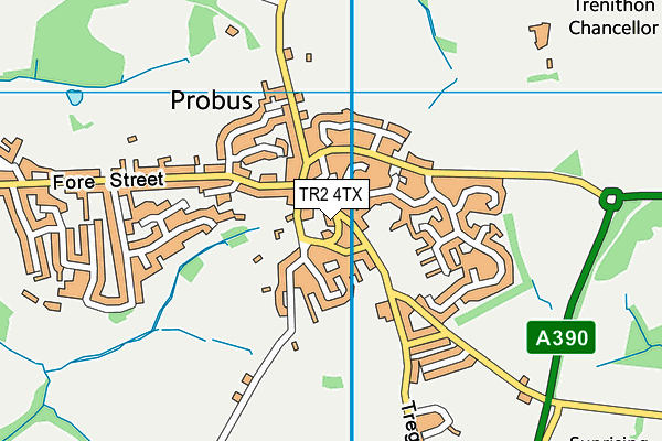 TR2 4TX map - OS VectorMap District (Ordnance Survey)