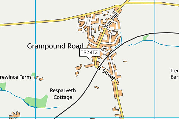 TR2 4TZ map - OS VectorMap District (Ordnance Survey)