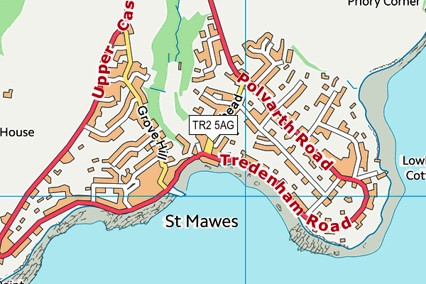 St Mawes Recreation Ground (Closed) map (TR2 5AG) - OS VectorMap District (Ordnance Survey)