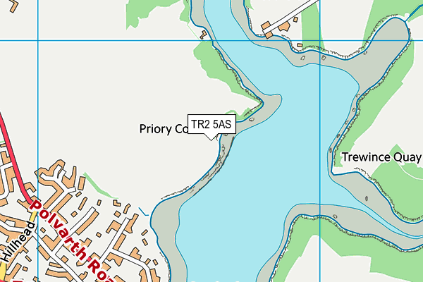 TR2 5AS map - OS VectorMap District (Ordnance Survey)