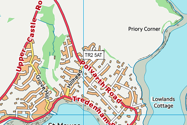 TR2 5AT map - OS VectorMap District (Ordnance Survey)