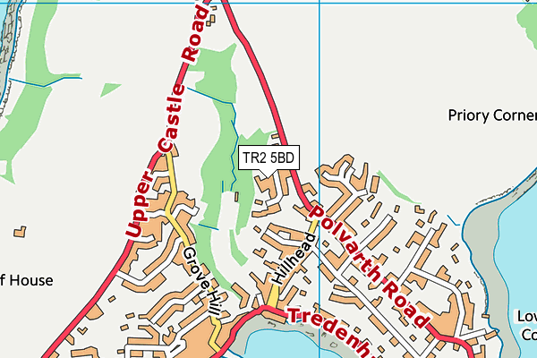 TR2 5BD map - OS VectorMap District (Ordnance Survey)