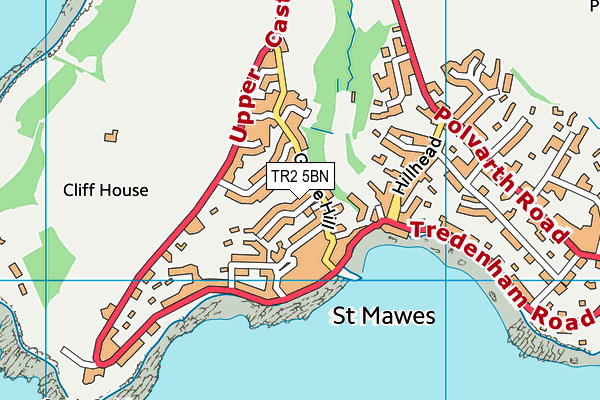 TR2 5BN map - OS VectorMap District (Ordnance Survey)