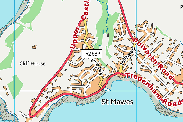 St Mawes Primary School map (TR2 5BP) - OS VectorMap District (Ordnance Survey)