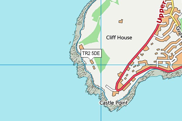 TR2 5DE map - OS VectorMap District (Ordnance Survey)