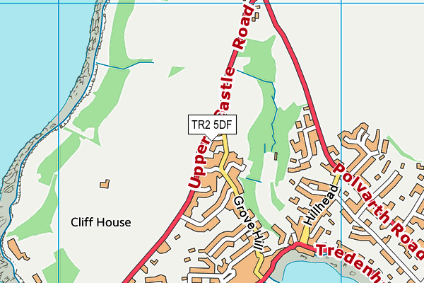 TR2 5DF map - OS VectorMap District (Ordnance Survey)