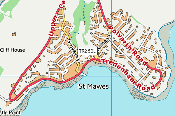 TR2 5DL map - OS VectorMap District (Ordnance Survey)
