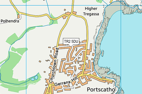TR2 5DU map - OS VectorMap District (Ordnance Survey)