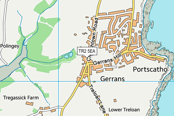 TR2 5EA map - OS VectorMap District (Ordnance Survey)