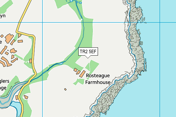 TR2 5EF map - OS VectorMap District (Ordnance Survey)