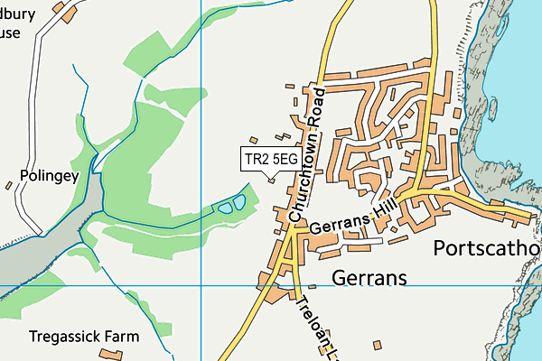 TR2 5EG map - OS VectorMap District (Ordnance Survey)