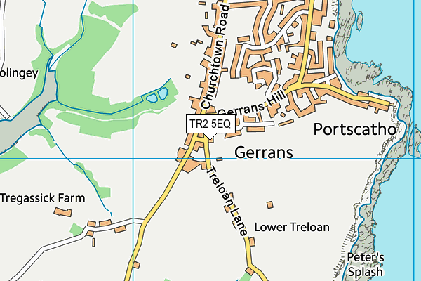 TR2 5EQ map - OS VectorMap District (Ordnance Survey)