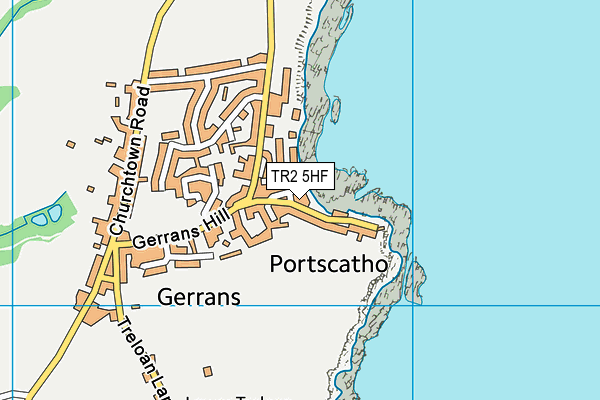 TR2 5HF map - OS VectorMap District (Ordnance Survey)