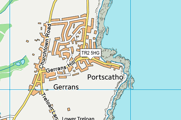 TR2 5HG map - OS VectorMap District (Ordnance Survey)