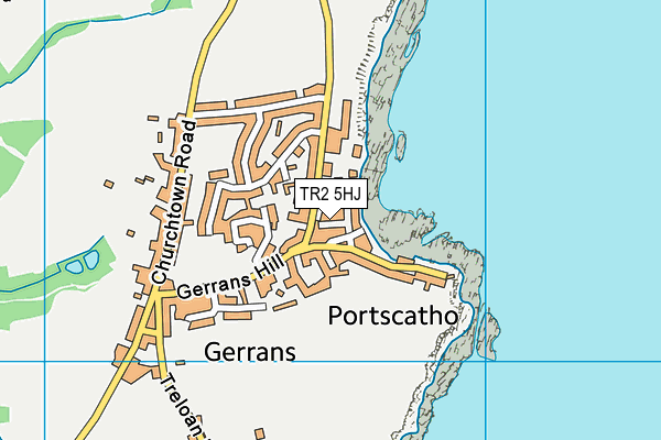 TR2 5HJ map - OS VectorMap District (Ordnance Survey)
