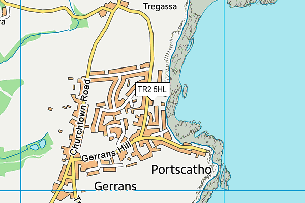 TR2 5HL map - OS VectorMap District (Ordnance Survey)