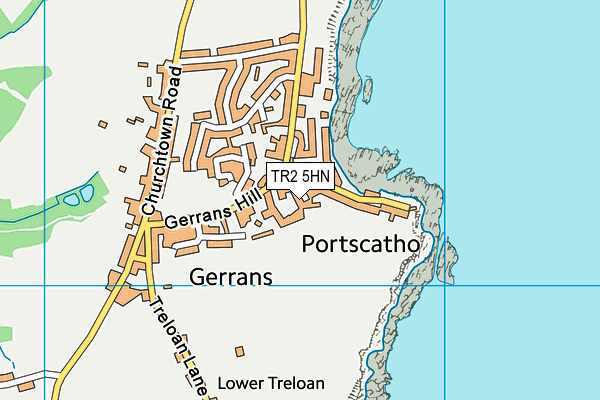 TR2 5HN map - OS VectorMap District (Ordnance Survey)