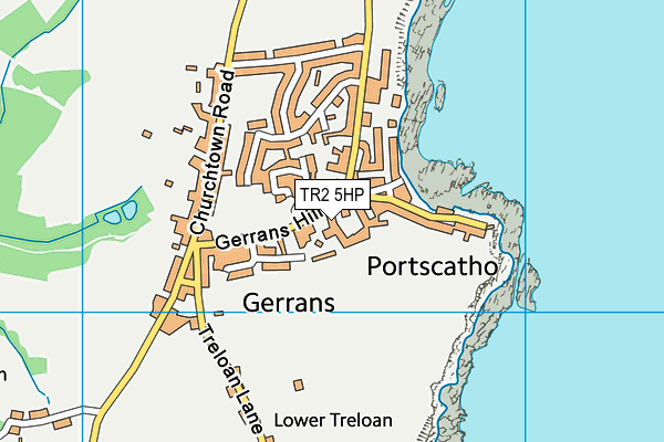 TR2 5HP map - OS VectorMap District (Ordnance Survey)