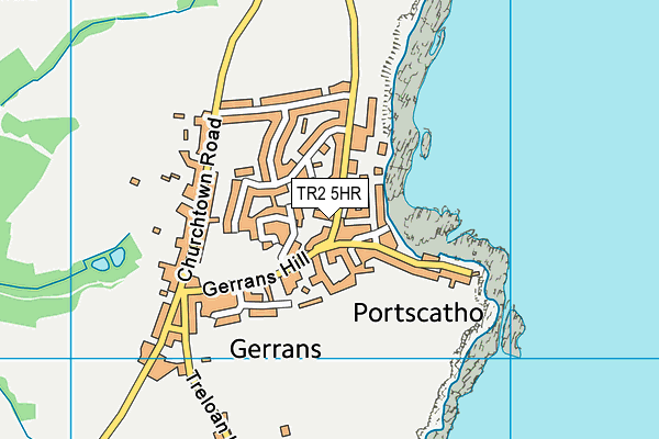 TR2 5HR map - OS VectorMap District (Ordnance Survey)