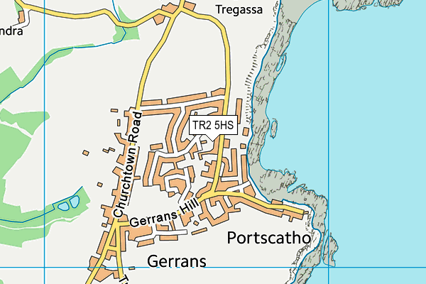 TR2 5HS map - OS VectorMap District (Ordnance Survey)
