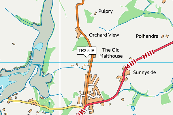 TR2 5JB map - OS VectorMap District (Ordnance Survey)
