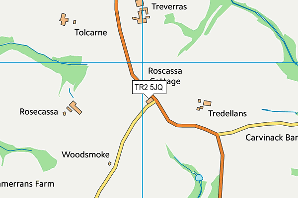 TR2 5JQ map - OS VectorMap District (Ordnance Survey)