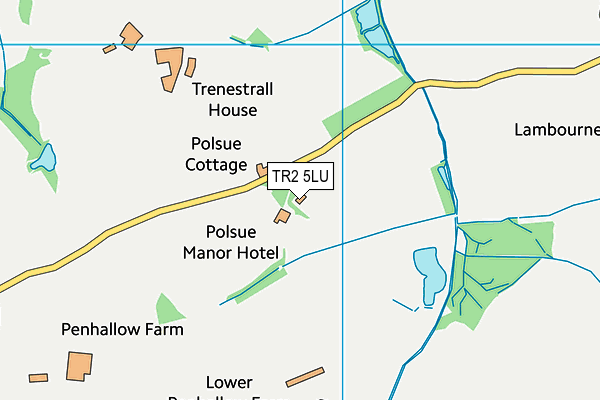 TR2 5LU map - OS VectorMap District (Ordnance Survey)
