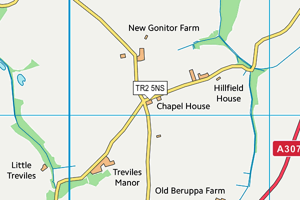TR2 5NS map - OS VectorMap District (Ordnance Survey)