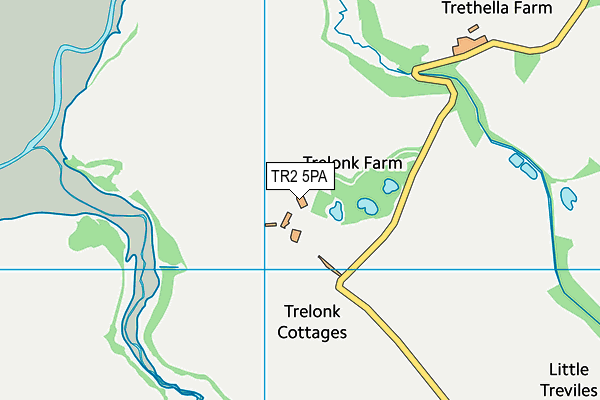TR2 5PA map - OS VectorMap District (Ordnance Survey)
